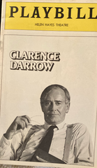 Helen Hayes Theatre, NY. "Clarence Darrow." April, 1974. Starring Henry Fonda.