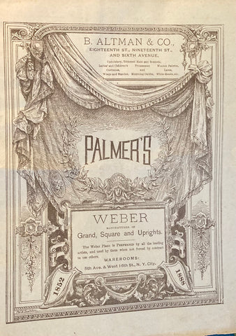 Palmer's Theatre, NY. William Shakespeare's "The Winter's Tale." With Mary Anderson. Dec. 14, 1888.