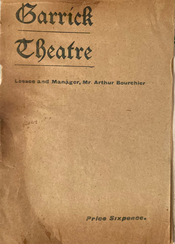 Garrick Theatre, London. "The Bishop's Move." July 30, 1902.