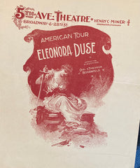 Eleanora Duse in "Camille." 5th Avenue Theatre. Jan.23, 1893.
