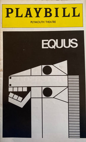 Plymouth Theatre, NY. "Equus." March, 1975.