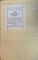 Harold Pinter's "The Birthday Party." Lyric Hammersmith, London. May, 1958.