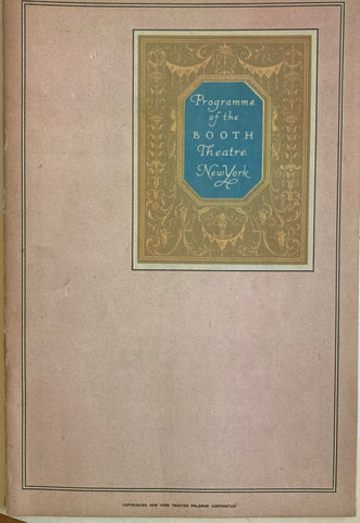 Booth Theatre, NY. "Minick." Sept. 24, 1924.