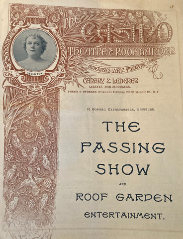 Casino Theatre, NY. "The Passing Show and Roof Garden Entertainment." June 16, 1894.