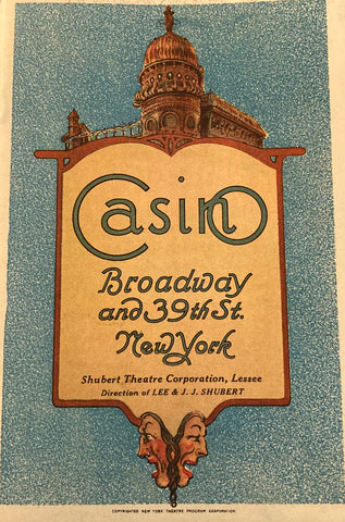 Casino Theatre, NY. "The Vagabond King." Dec. 28, 1925.