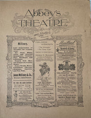 Abbey Theatre, NY. "King Arthur." Starring Henry Irving, Miss Ellen Terry & The London Lyceum Co. Nov. 11, 1895.