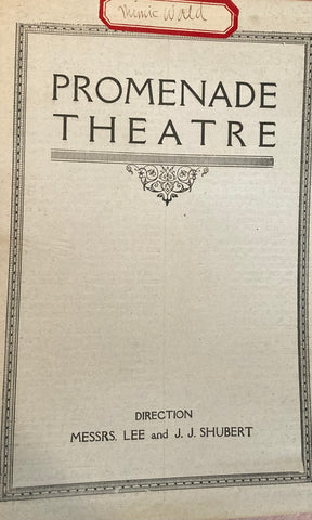 "The Mimic World of 1921." Promenade Theatre, NY. Sept. 5, 1921.