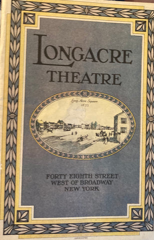 Longacre Theatre, NY. "Three Faces East." March 17, 1919.