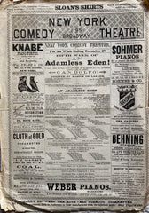 NY Comedy Theatre, NY. "Gandolfo!" followed by "An Adamless Eden!" Dec. 27, 1885.