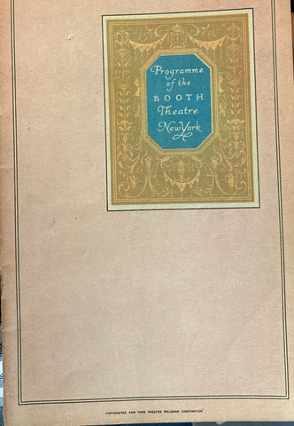 Booth Theatre, NY. "Minick." Sept. 24, 1924. Starring Antoinette Perry.