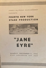 (San Jose, CA) Civic Auditorium. "Jane Eyre." Dec. 5, 1943. With Sylvia Sidney.