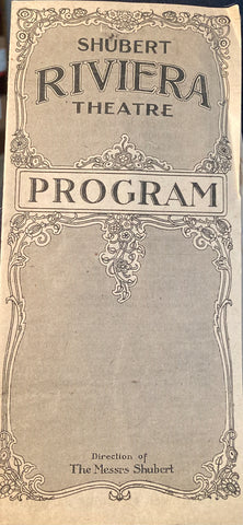 Shubert Riviera Theatre, NY. "The Melting of Molly." May 5, 1919.