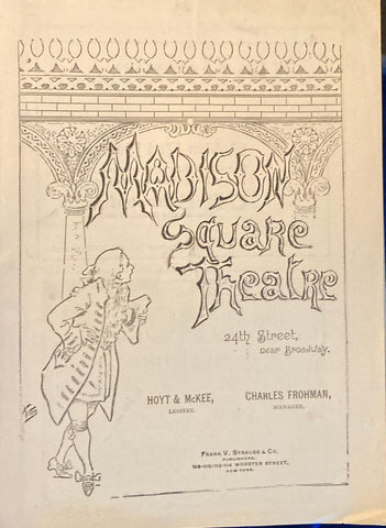 Madison Square Theatre, NY. Nov. 14, 1898. "On and Off."