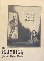 Royale Theatre, NY. "The Lady's Not for Burning." Dec. 4, 1950.