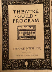 John Golden Theatre, NY. "Strange Interlude." Sept. 13, 1928. The Theatre Guild.