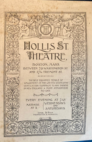 Hollis Street Theatre, Boston. "The Charity Ball." Oct. 29, 1892.