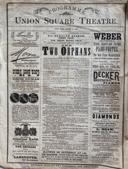 Union Square Theatre, NY. "The Two Orphans." March 27, 1880. (Sara[h] Orne Jewett in small role.)