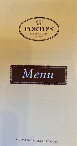 (Menu) Porto's. (2017)