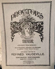 Proctor's Theatre, NY. "Refined Vaudeville." Oct.10, 1898.