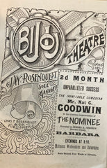 Bijou Theatre, NY. "Barbara." March 2, 1891.