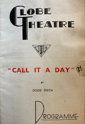 Globe Theatre, London. "Call It a Day." May 25, 1936. [Agatha Christie Association]