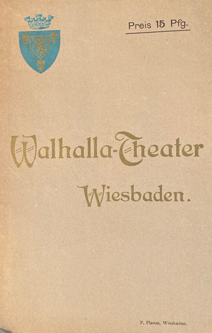 Walhalla-Theatre, Wiesbaden, Germany. Variety Show. Sept. 30, 1900.