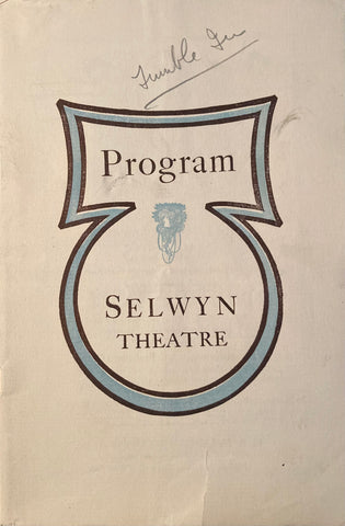 Selwyn Theatre, NY. "Tumble In." May 5, 1919.