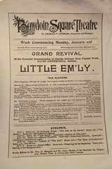Bowdoin Square Theatre, Boston. (Dickens) "Little Em'ly." Jan. 22, 1900.