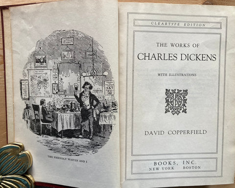 (Complete Set) The Works of Charles Dickens. NY: Books, Inc. Cleartype Edition, 1936.