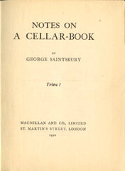 Notes on a cellar-book 1921