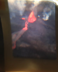 49 Kodak Color 35mm Slides of Pu'u O'o Erupting, Kilauea Hawaii. Dated March, 1983.