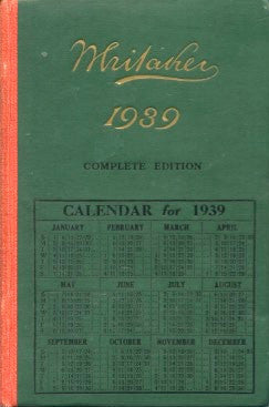 Whitaker's Almanack 1939.